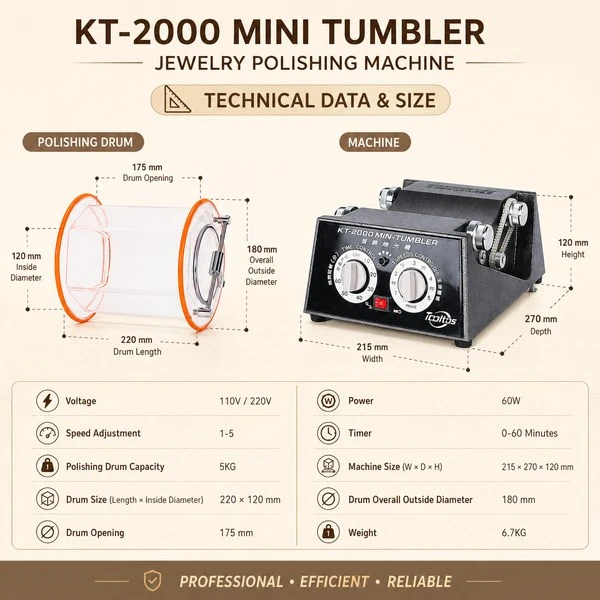 kt-2000-mini-rotary-tumbler-technical-data-size kt-2000-mini-rotary-tumbler-technical-data-size